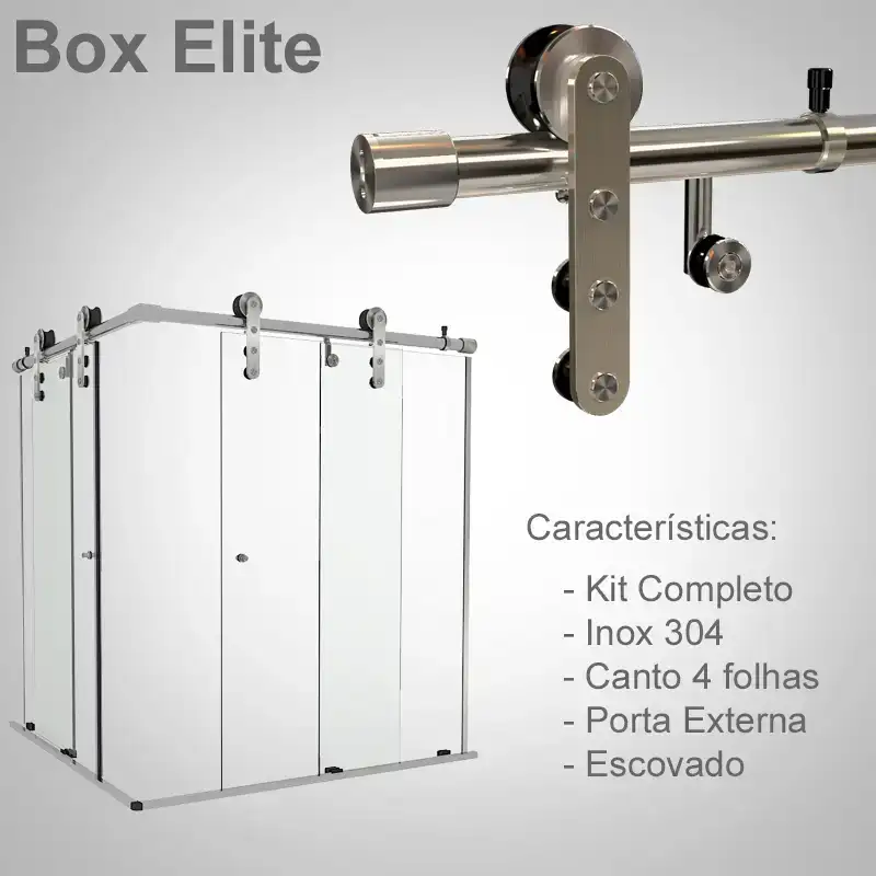 Canto Externo 4 Folhas Escovado