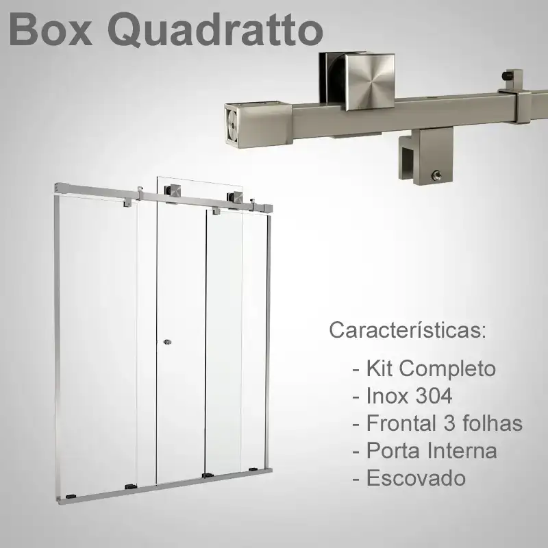 Frontal Interno 3 Folhas Escovado