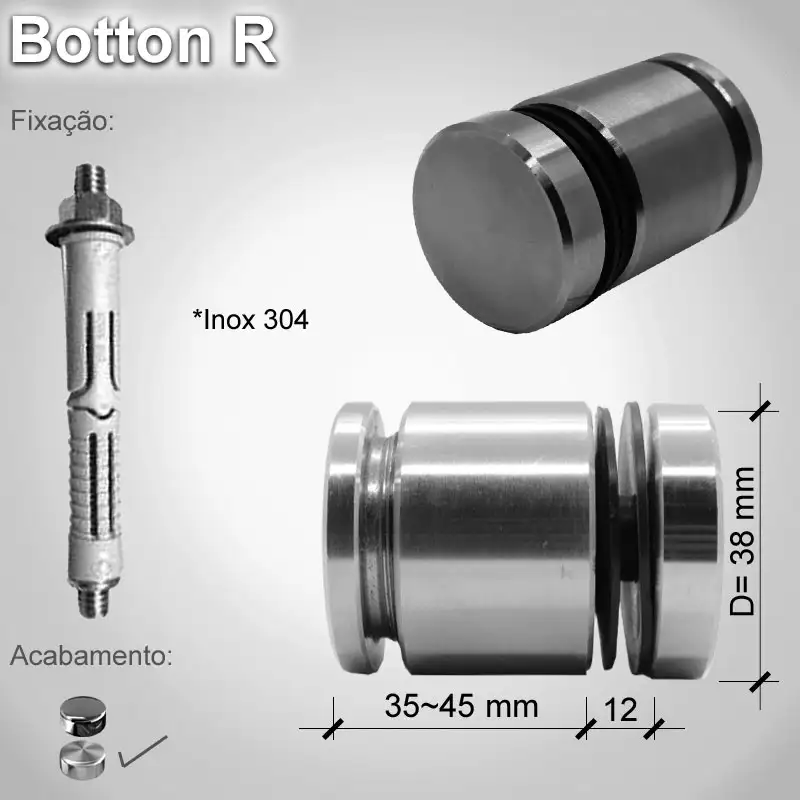 Guarda Corpo Botton Basicr V12 N E