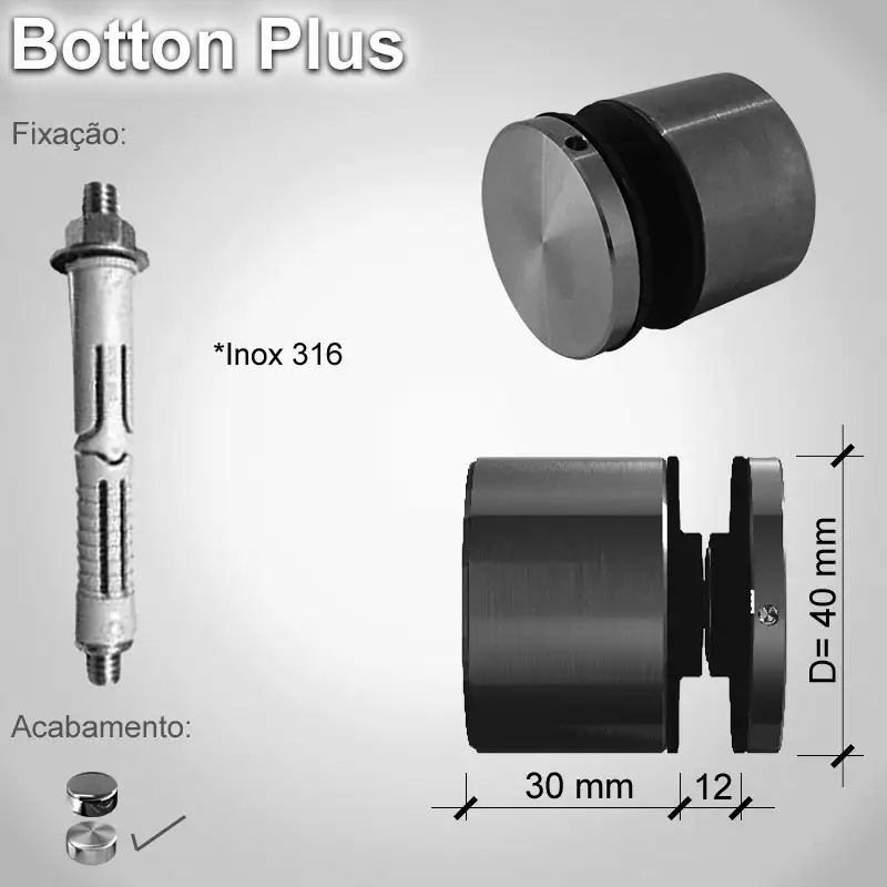 Guarda Corpo Botton Plus V12 N E