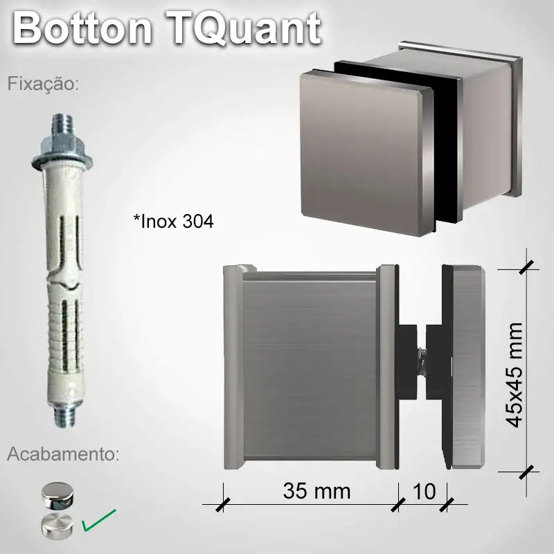 Guarda Corpo Botton Tquant V10 N E