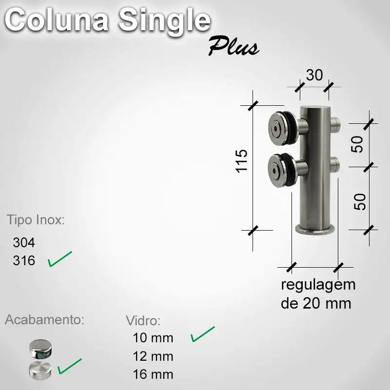 Guarda Corpo Single Singleplus 10 316 E