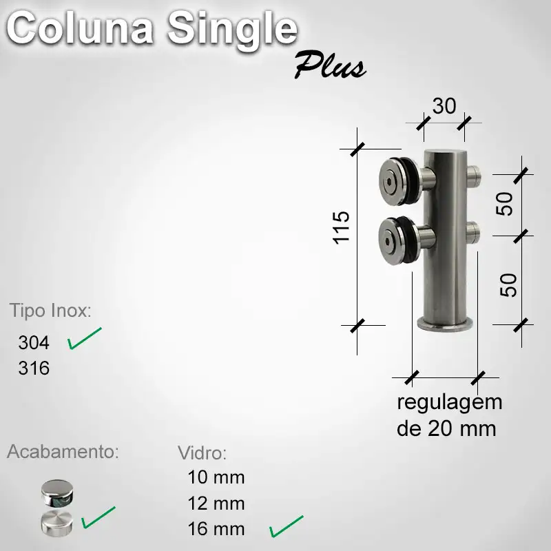 Guarda Corpo Single Singleplus 16 304 E