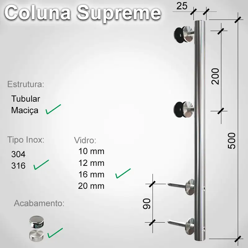 Guarda Corpo Supreme Supreme 316 M 16 E