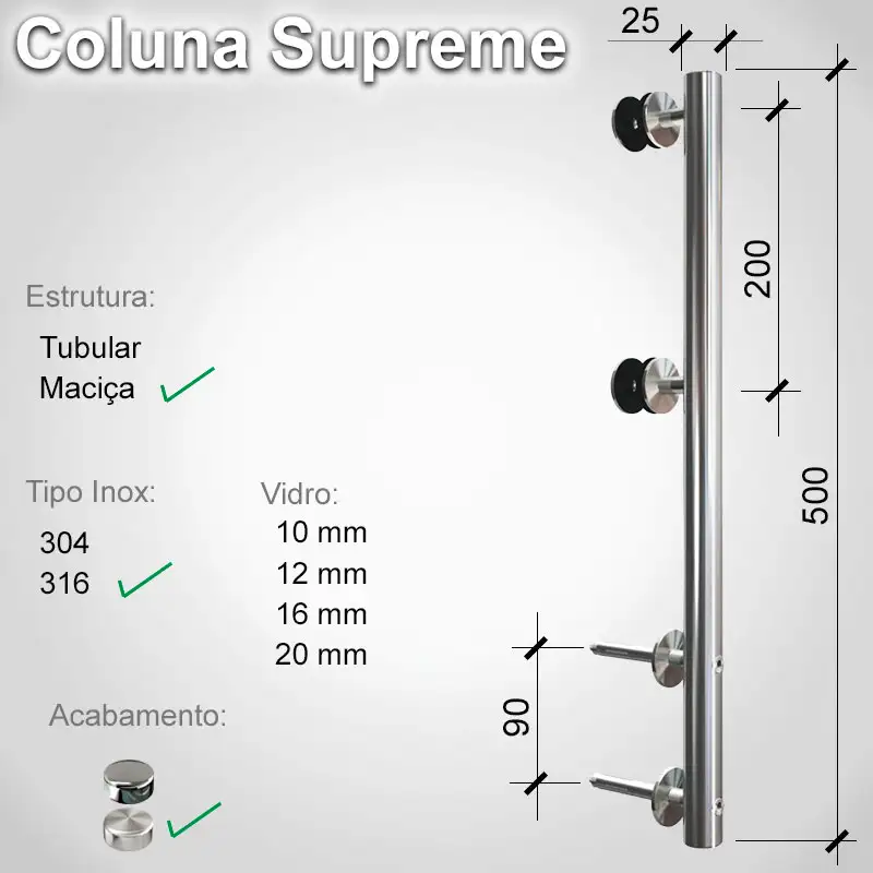 Guarda Corpo Supreme Supreme 316 M 20 E