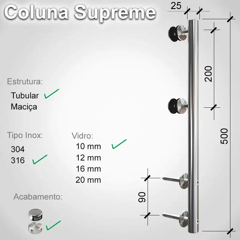 Guarda Corpo Supreme Supreme 316 T 10 E