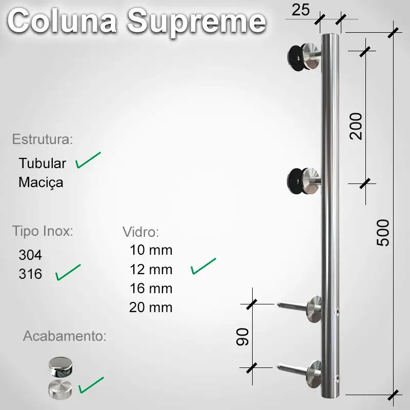 Guarda Corpo Supreme Supreme 316 T 12 E