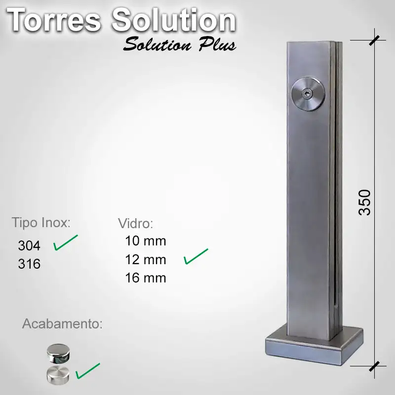 Guarda Corpo Solution Pus 304 12 E