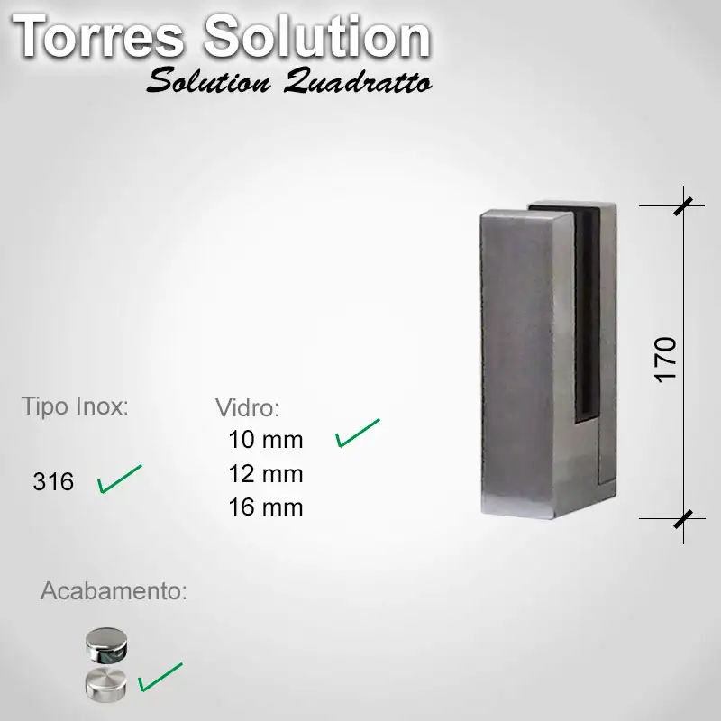 Guarda Corpo Solution Quadratto 316 10 E