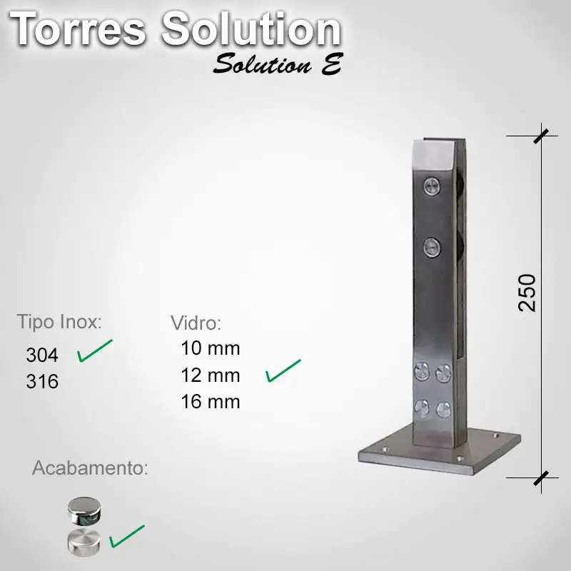 Guarda Corpo Solution Solutione 304 12 E