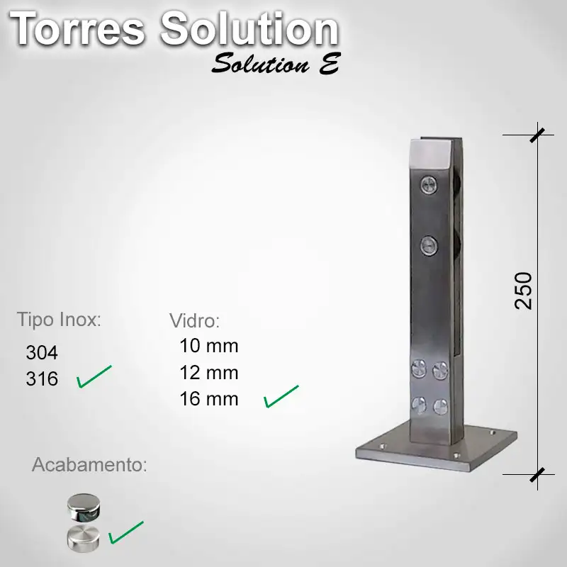 Guarda Corpo Solution Solutione 316 16 E