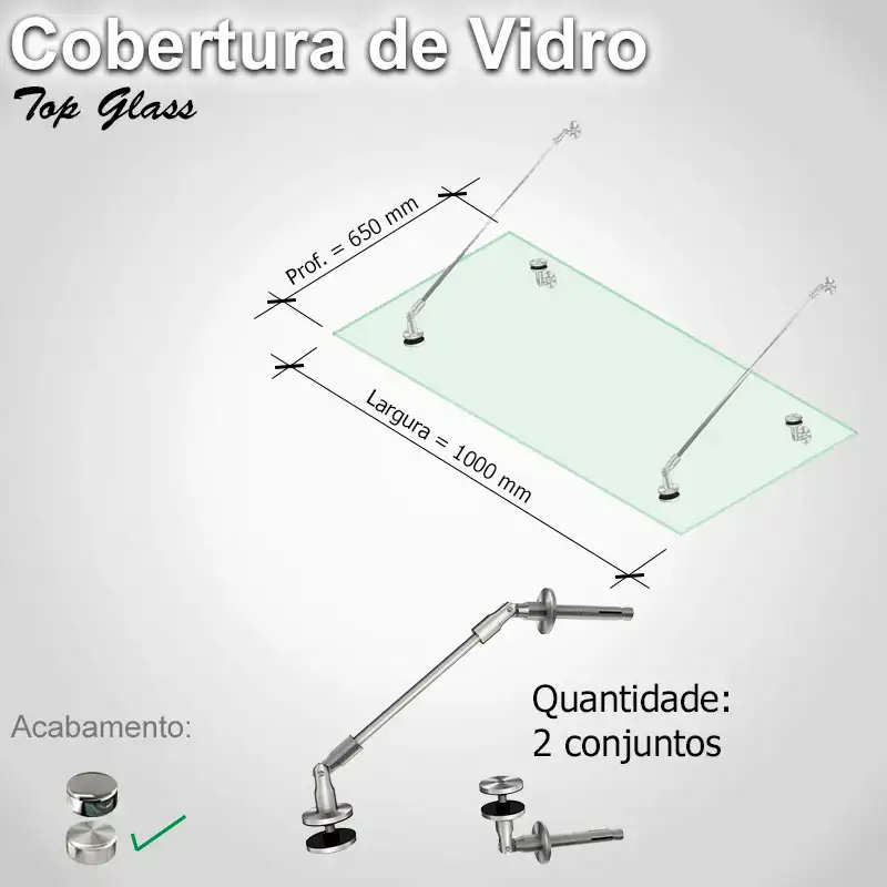 Cobertura Top Glass Top 1000 1000 2 E