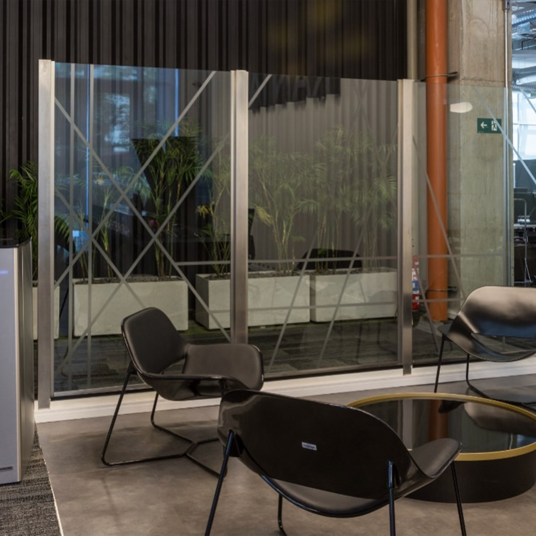 Muro de Vidro em detalhe