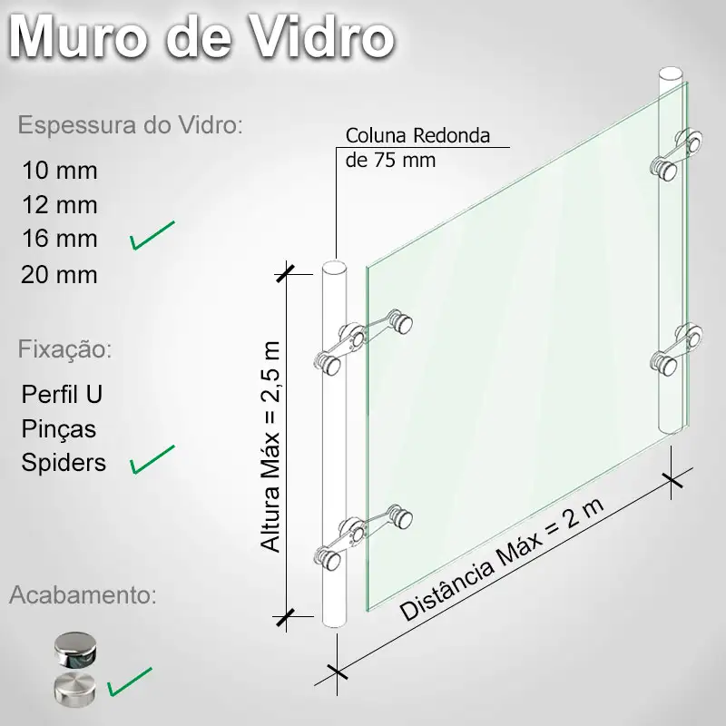 Muro de Vidro 25 R S 16 E