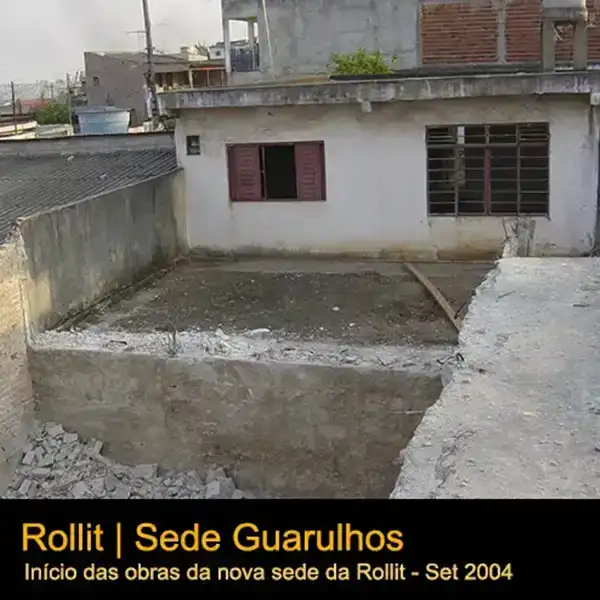 A construção da primeira sede Rollit em Guarulhos