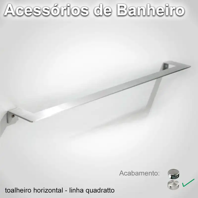 Toalheiro Horizontal Quadratto Escovado