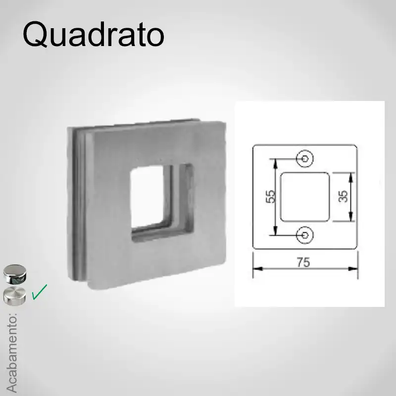 Puxador Quadrato Duplo